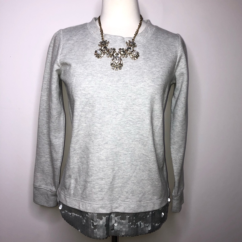 J.Crew jersey knit 🧶 sweater w. Sequin liner